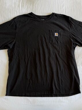 Carhartt Black Pocket Tee with Logo Patch